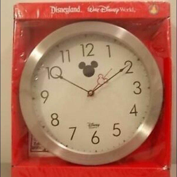 Disney Wall Art Mickey Mouse Modern Silver Kitchen Clock Poshmark